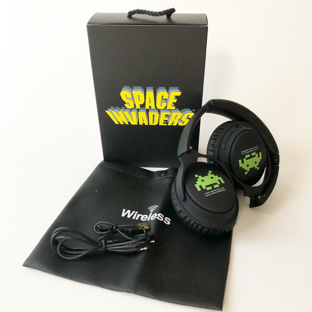 NEW Space Invaders Bluetooth Headphones